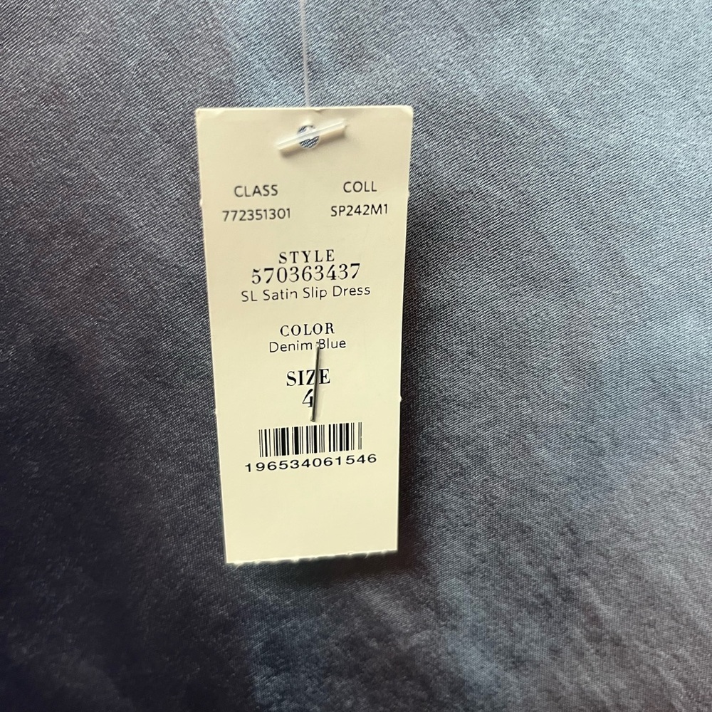White House Black Market Blue Sheath Dress V-Neck Sleeveless - Picture 4 of 5